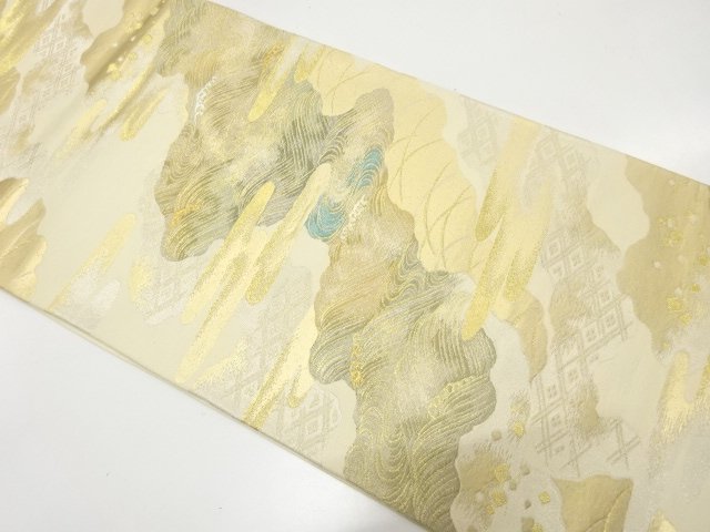 JAPANESE KIMONO / ANTIQUE FUKURO OBI / SILK / WOVEN CLASSICAL PATTERN